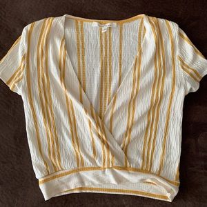 Striped short sleeve top